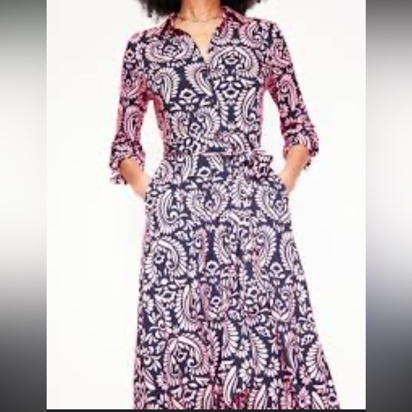 NWT Boden Marcia Spring summer Jersey Midi Shirt Dress - Picture 3 of 11